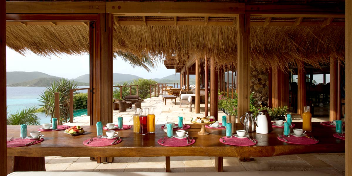 Great House Breakfast, Necker Island, British Virgin Islands, Caribbean, Prestigious Venues