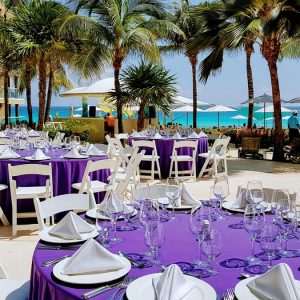 Alfresco lunch set up, Final day visit to HRH Cancun, Prestigious Venues FAM Trip, Mex2017