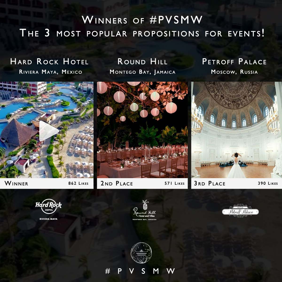 PVSMW Winners, Prestigious Venues, Caption