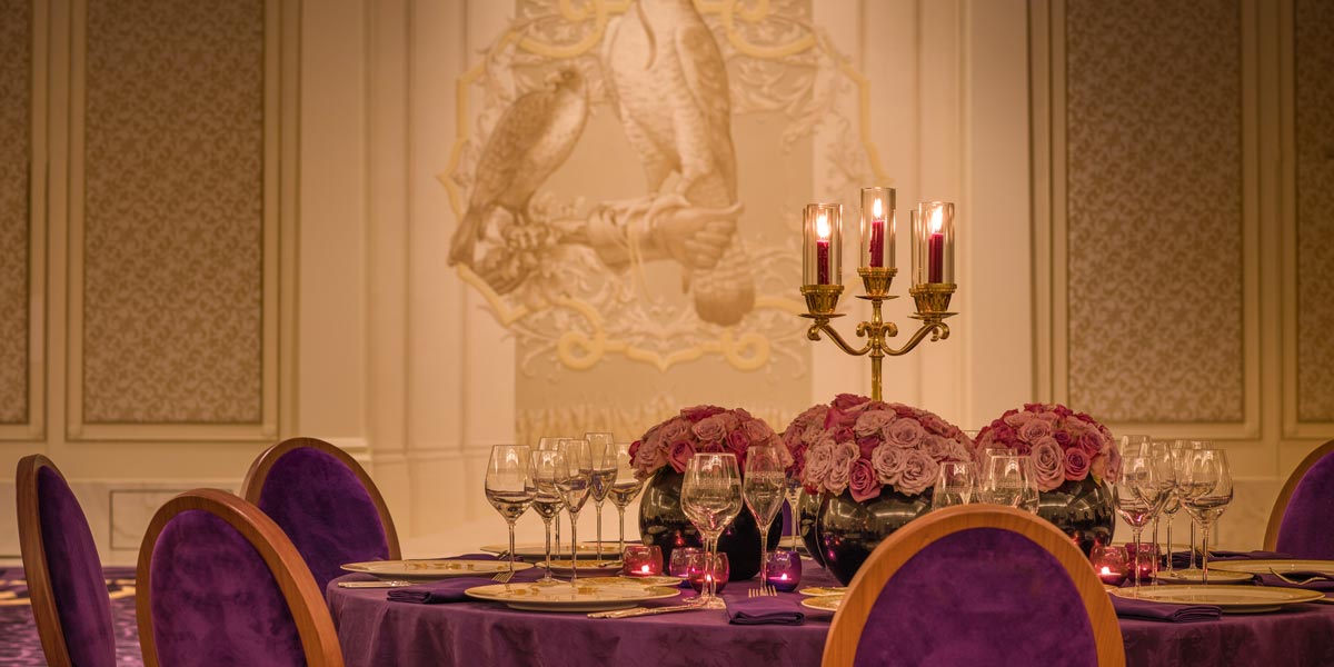Gala Dinner Setup, Palazzo Versace Dubai, Prestigious Venues