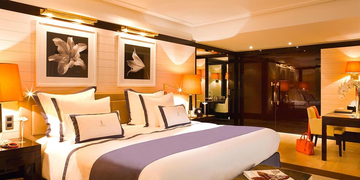 Luxury Suite Bedroom, Hotel Barriere Le Majestic Cannes, Prestigious Venues