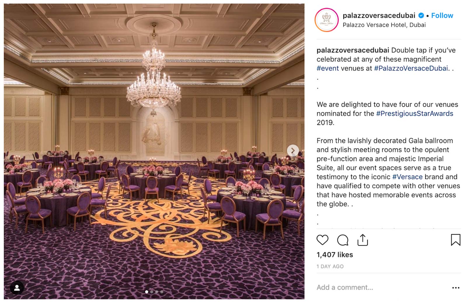Palazzo Versace Dubai, Prestigious Venues Social Media Week, 2