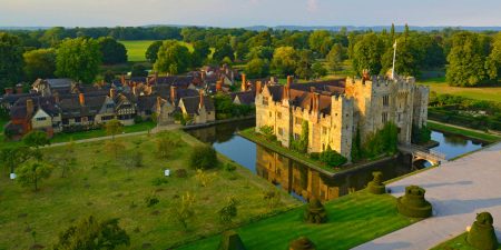 Aerial View of Castle, Hever Castle, Prestigious Venues