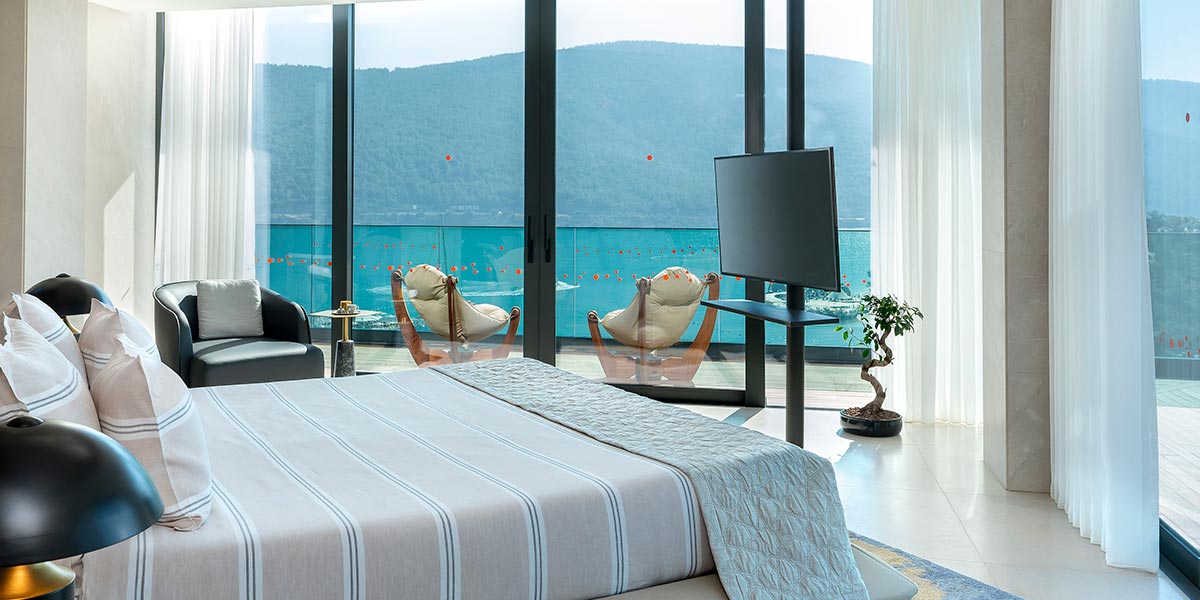 Bedroom at the Presidential Villa, Lujo Hotel Bodrum, Prestigious Venues