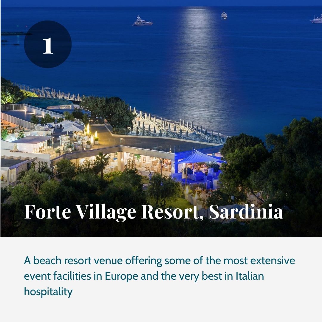 Forte Village, Top 5 Beach Venues, Prestigious Venues