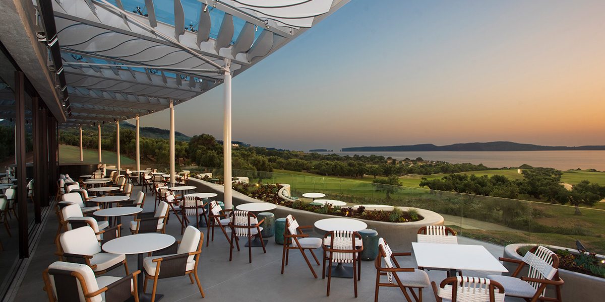 Bay Clubhouse Balcony, Costa Navarino, Prestigious Venues