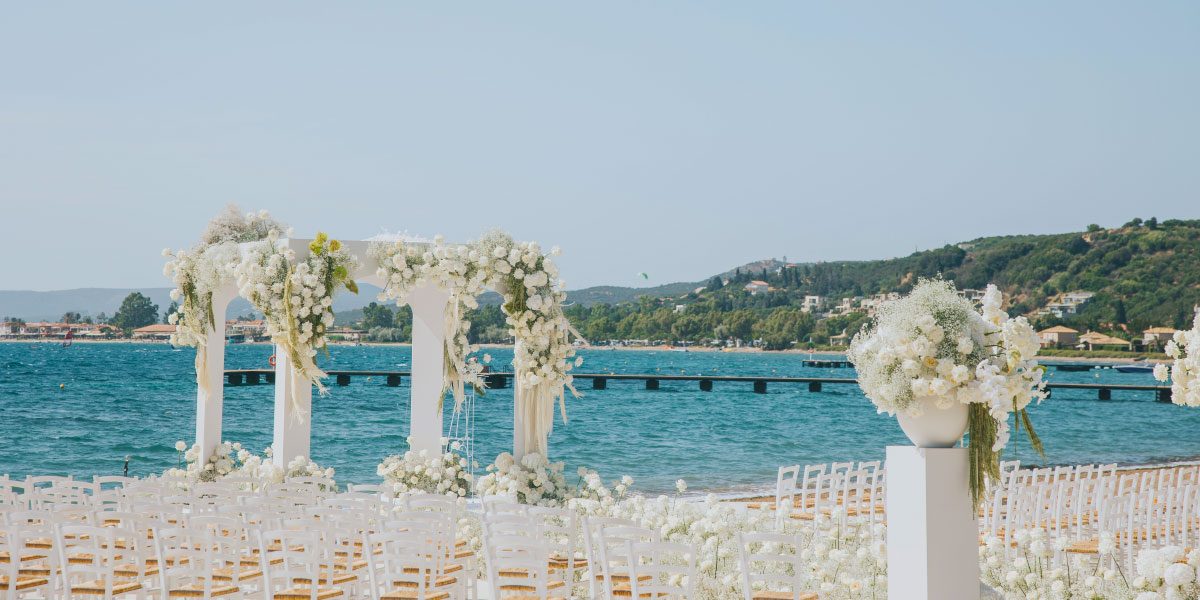 Beach Wedding Set up, Costa Navarino, Prestigious Venues