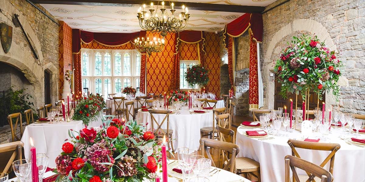 Gala Dinner Set up, Thornbury Castle, Prestigious Venues Gala Dinner Set up, Thornbury Castle, Prestigious Venues