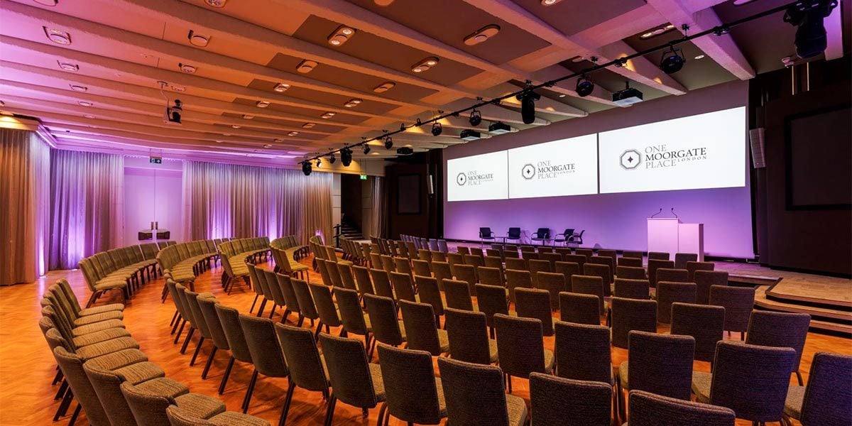 Great Hall, Curved Theatre, One Moorgate Place, Prestigious Venues