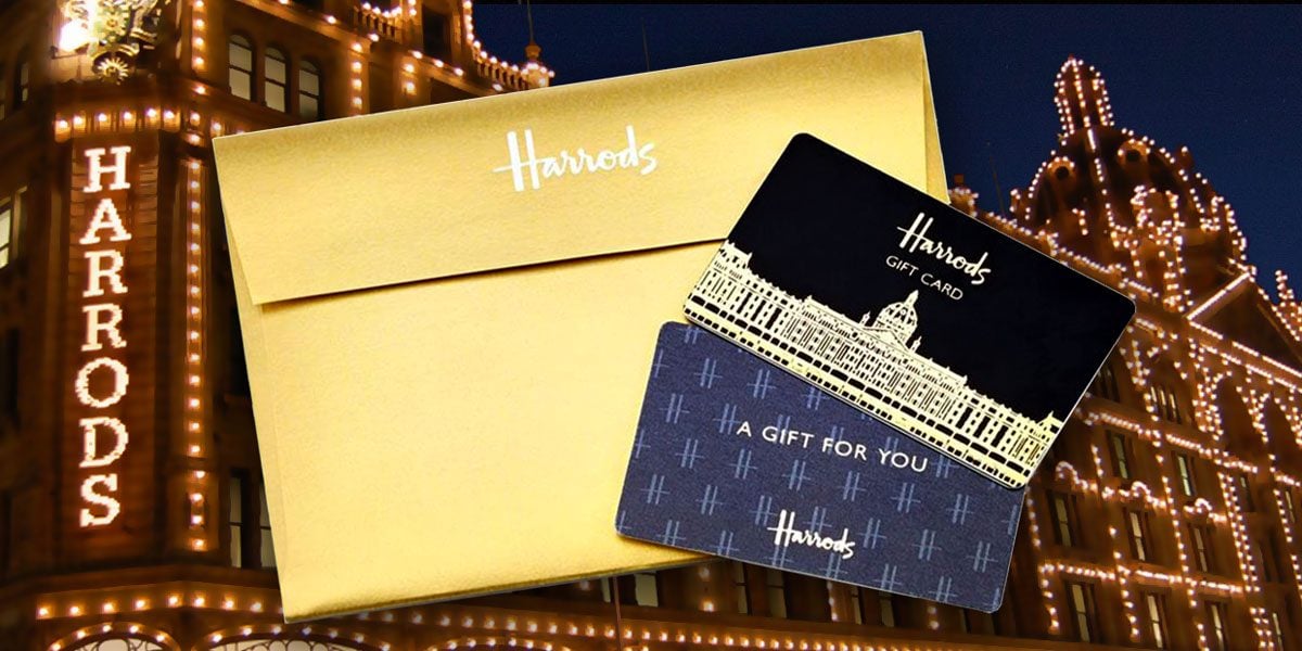 Harrods voucher for booking through Prestigious Venues