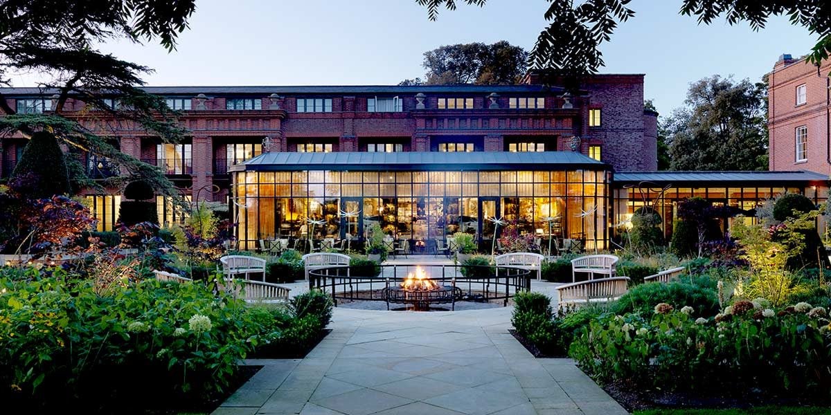 The Glasshouse Terrace, Evening view, The Grove, Prestigious Venues The Glasshouse Terrace, Evening view, The Grove, Prestigious Venues