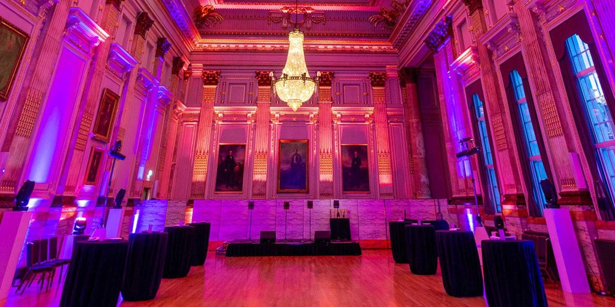 The Great Hall Lighting, One Great George Street, Prestigious Venues