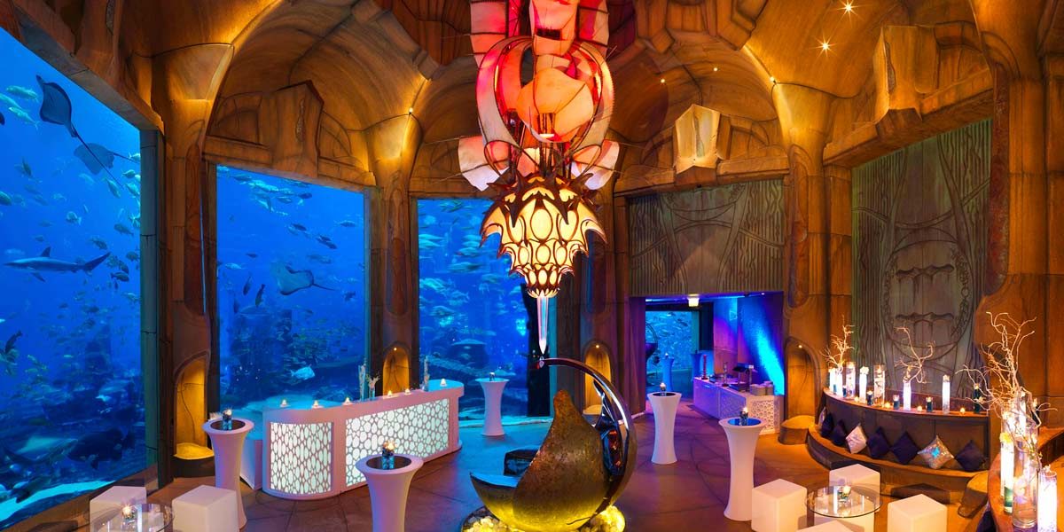 Celebration Venue, The Lost Chambers Aquarium Reception Venue, Atlantis The Palm, Prestigious Venues